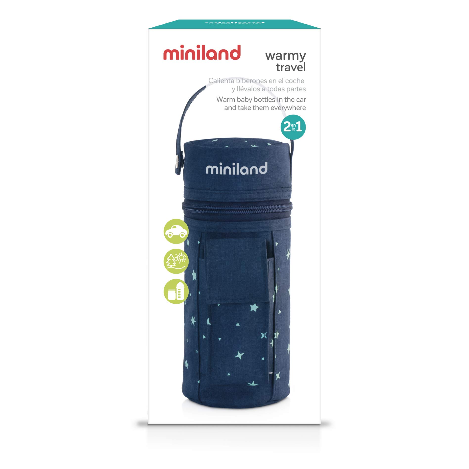 Miniland Flaschenwärmer Baby Auto mit Adapter Warm My Travel