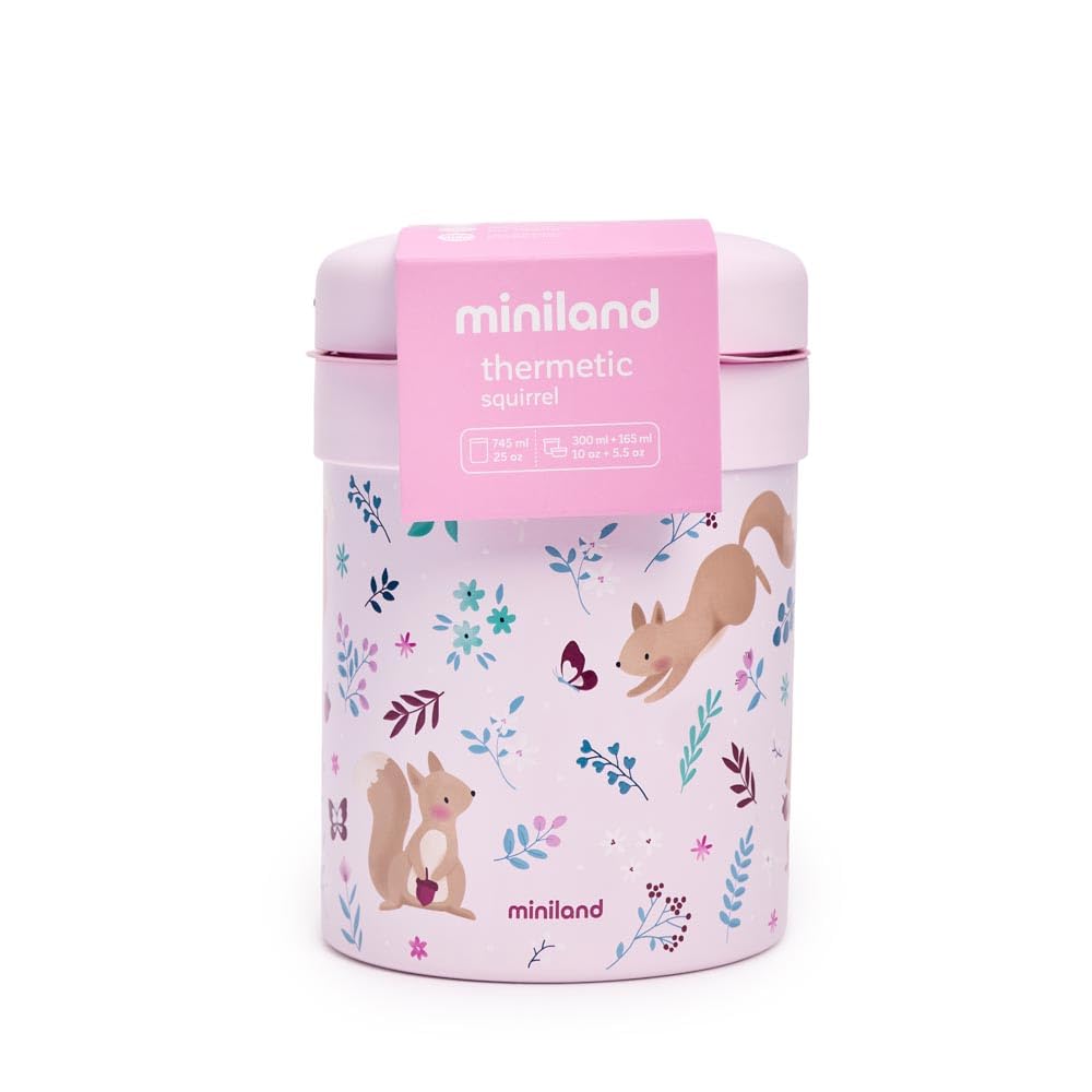 Miniland Thermetic Speisebehälter 700 ml Rosa Squirrel Edelstahl
