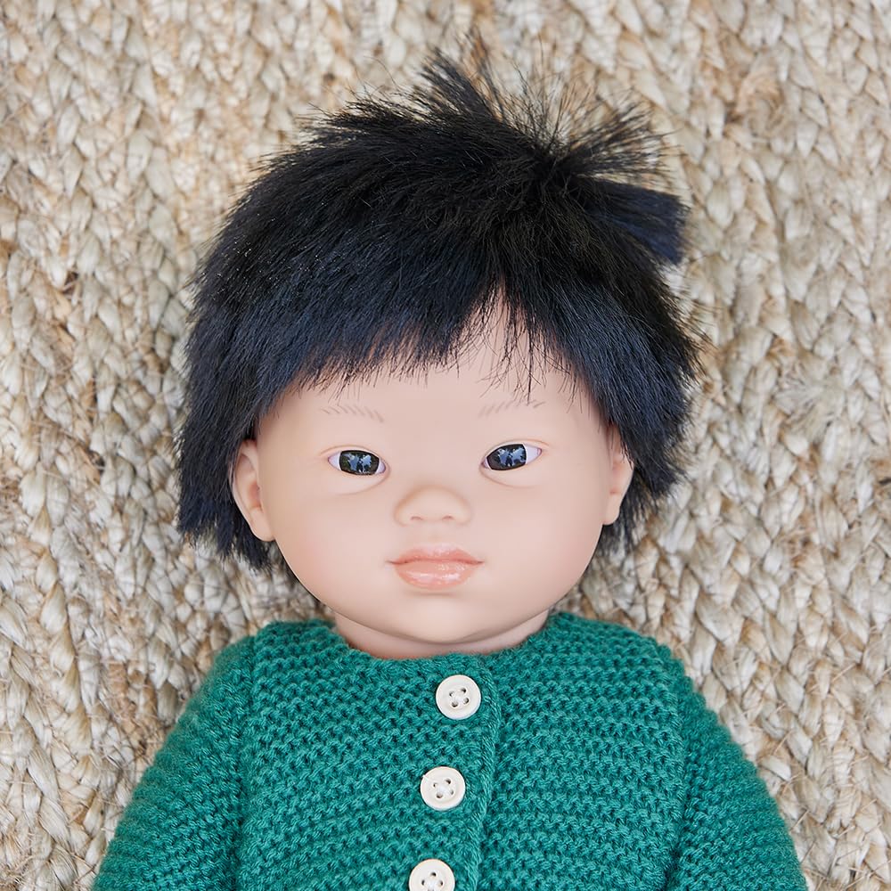 Miniland Dolls Babypuppe Junge 38 cm asiatisch Down Syndrom