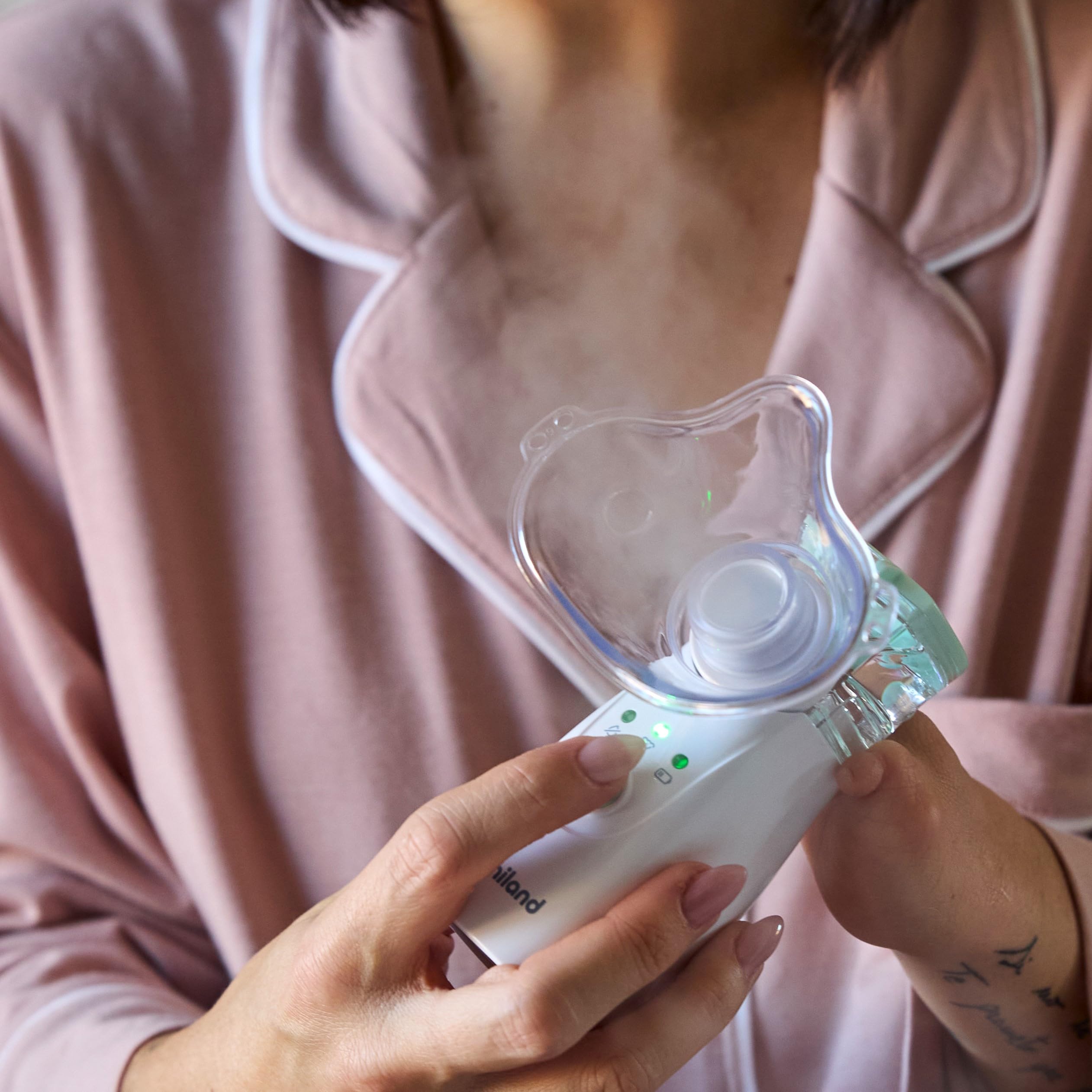 Miniland Nebuclean Vernebler tragbar Inhalator Akku Masken