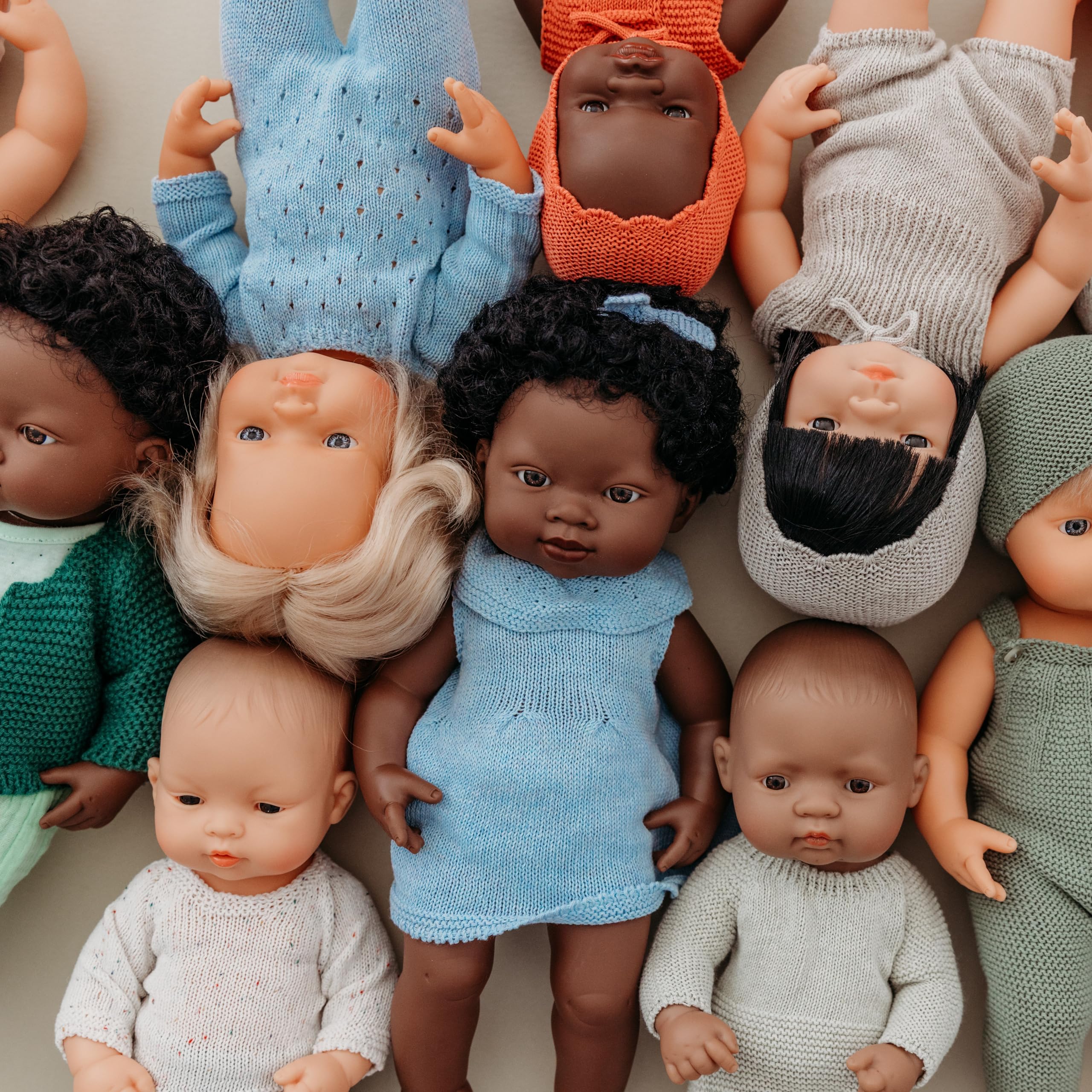 Miniland Babypuppe afrikanisches Mädchen 38cm Vinyl
