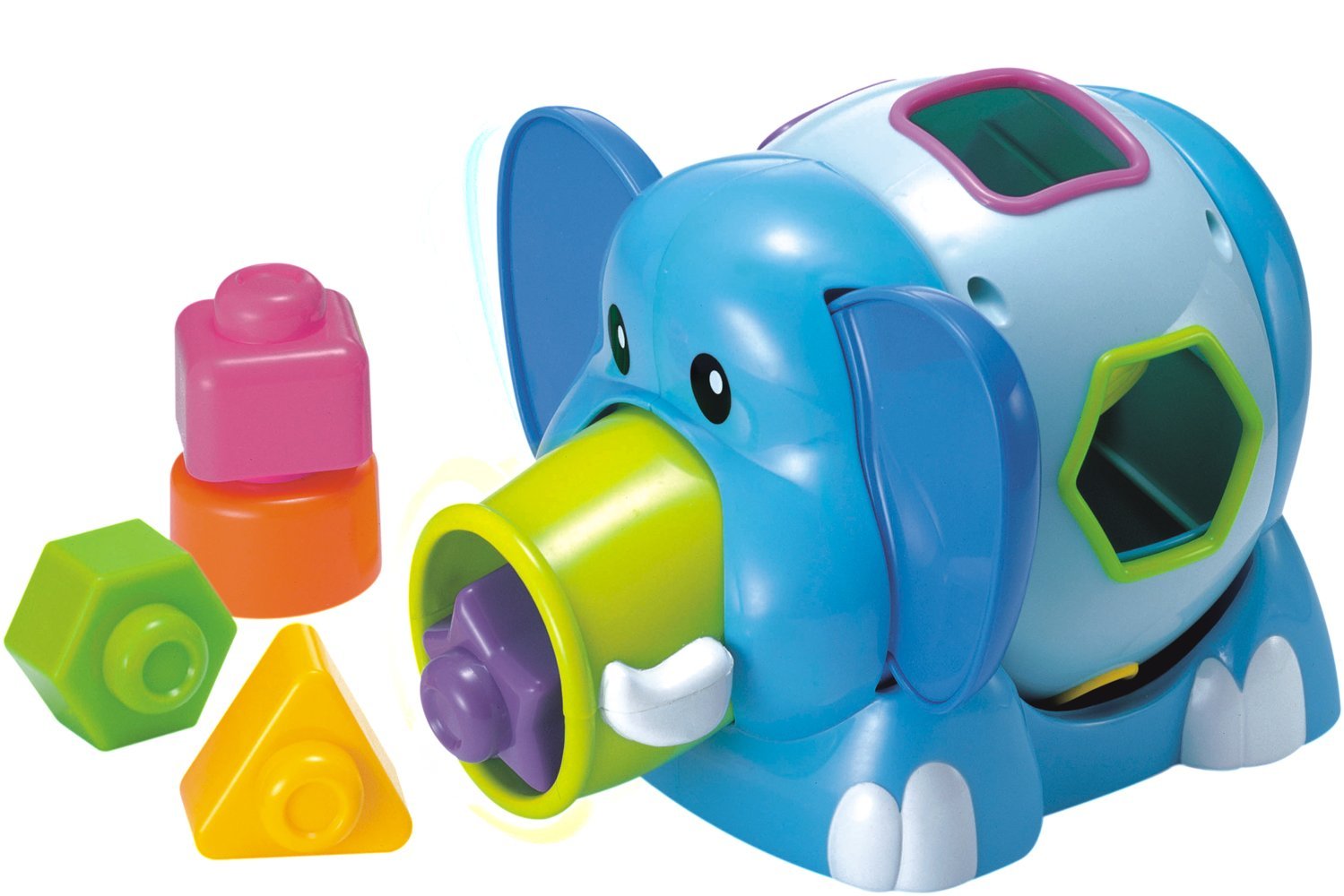Miniland 97205 Steckspiel Elefant Formen Farben stapelbar