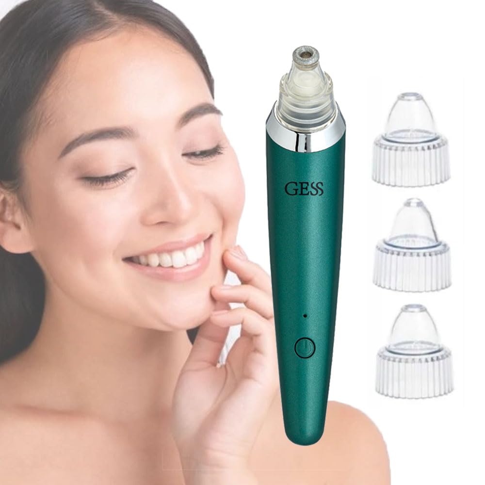 GESS Shine 2 in 1 Porenreiniger Mitesserentferner mit 4 Düsen