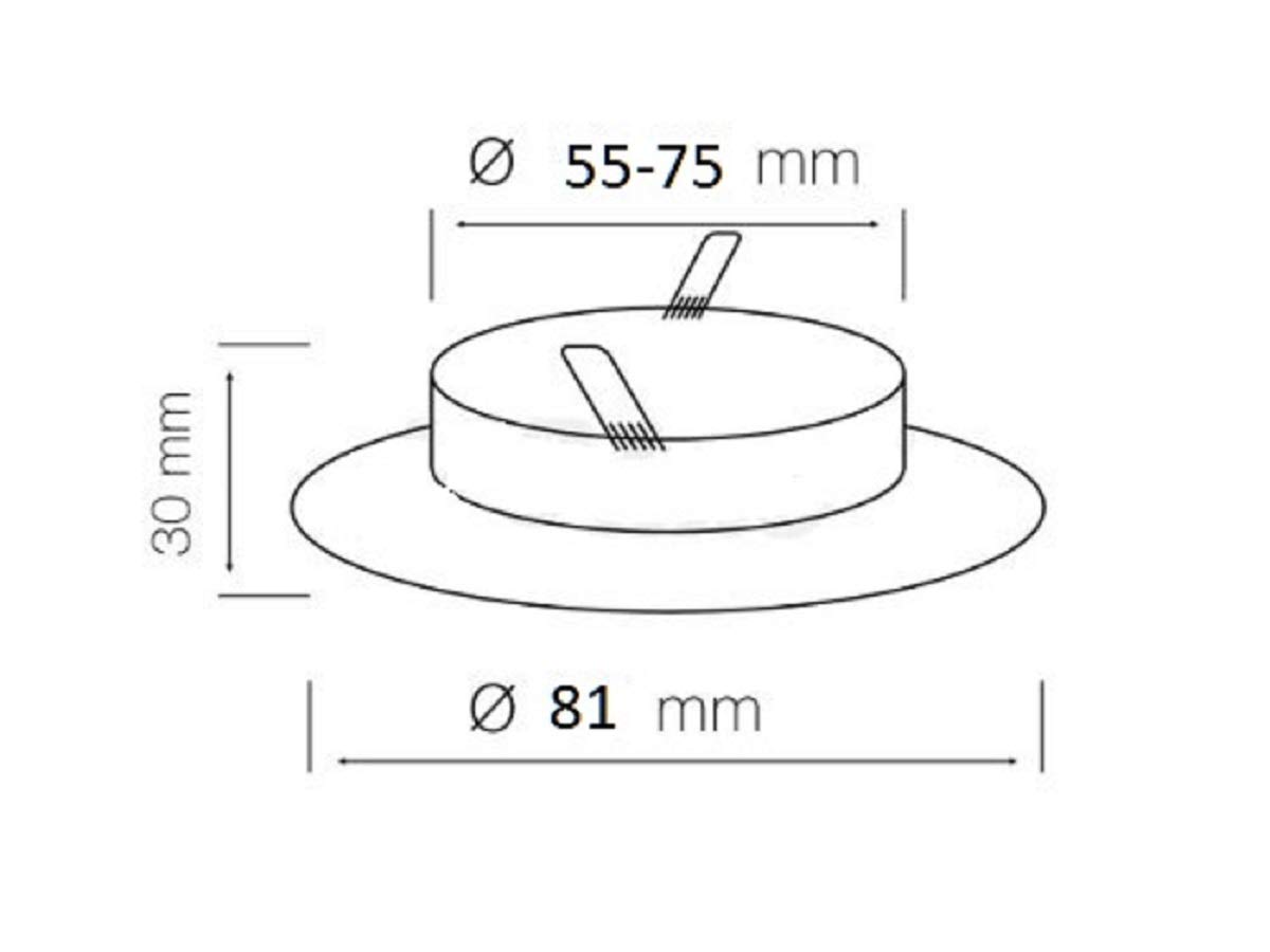 feinlux LED Einbaurahmen Einbaustrahler edelstahl 6er Set 55mm GU10