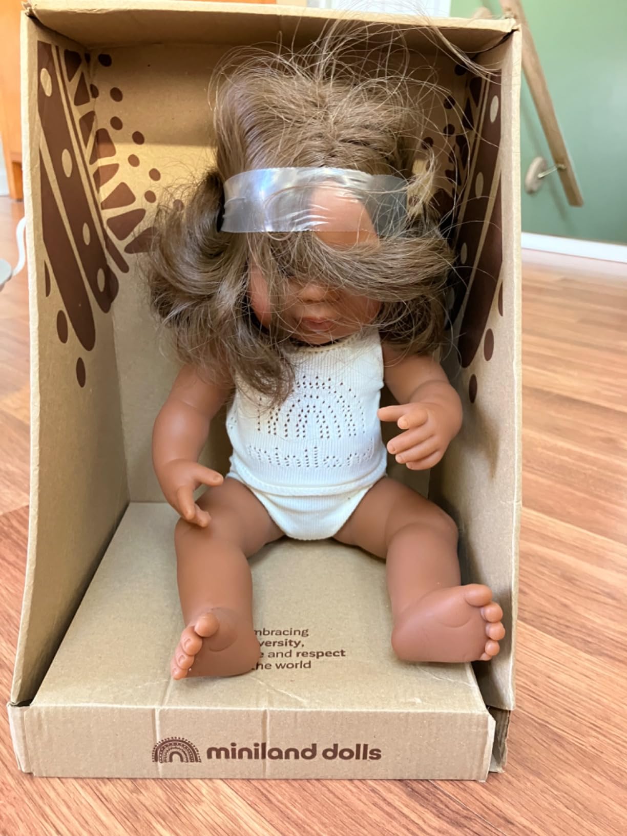 Miniland Babypuppe Mädchen 38 cm Vinyl australisch