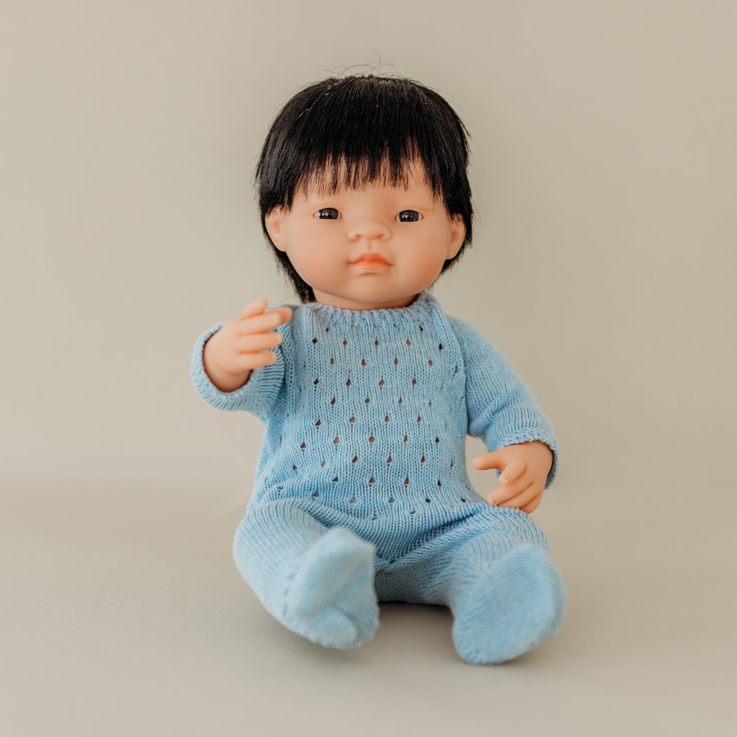 Miniland Babypuppe asiatischer Junge 38 cm 31055 Vinyl