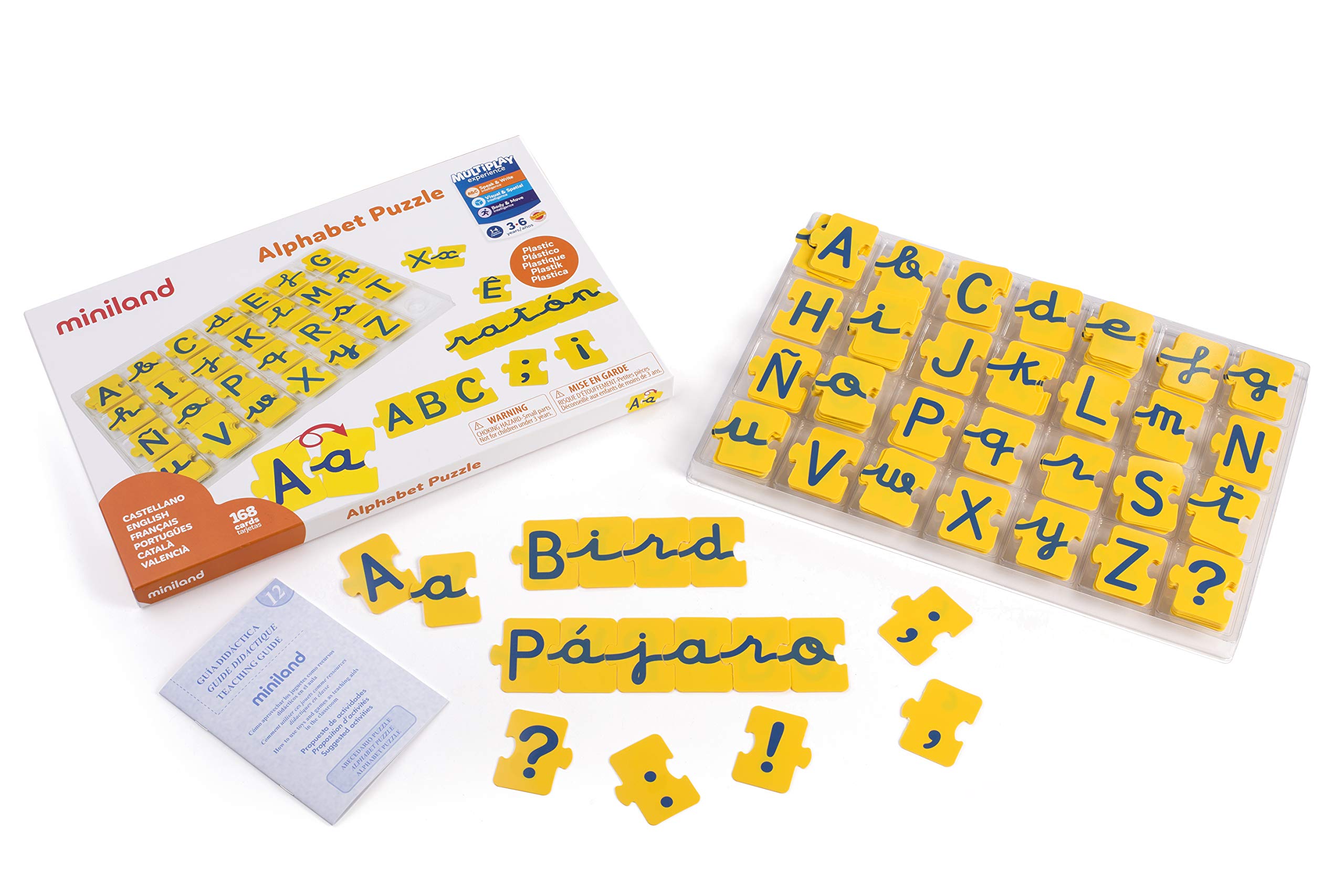 Miniland ABC-Puzzle Gross- Kleinbuchstaben 168 Teile lernen