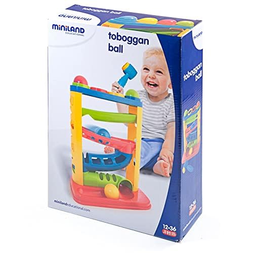 Miniland 97282 Toboggan Ball Kugelbahn Hammerspiel Kugeln