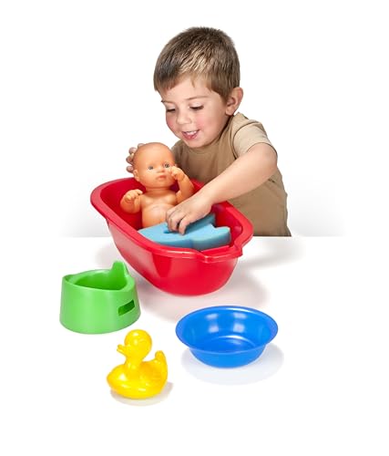 Miniland 31200 Puppenbadewanne mit Zubehör 5-teilig
