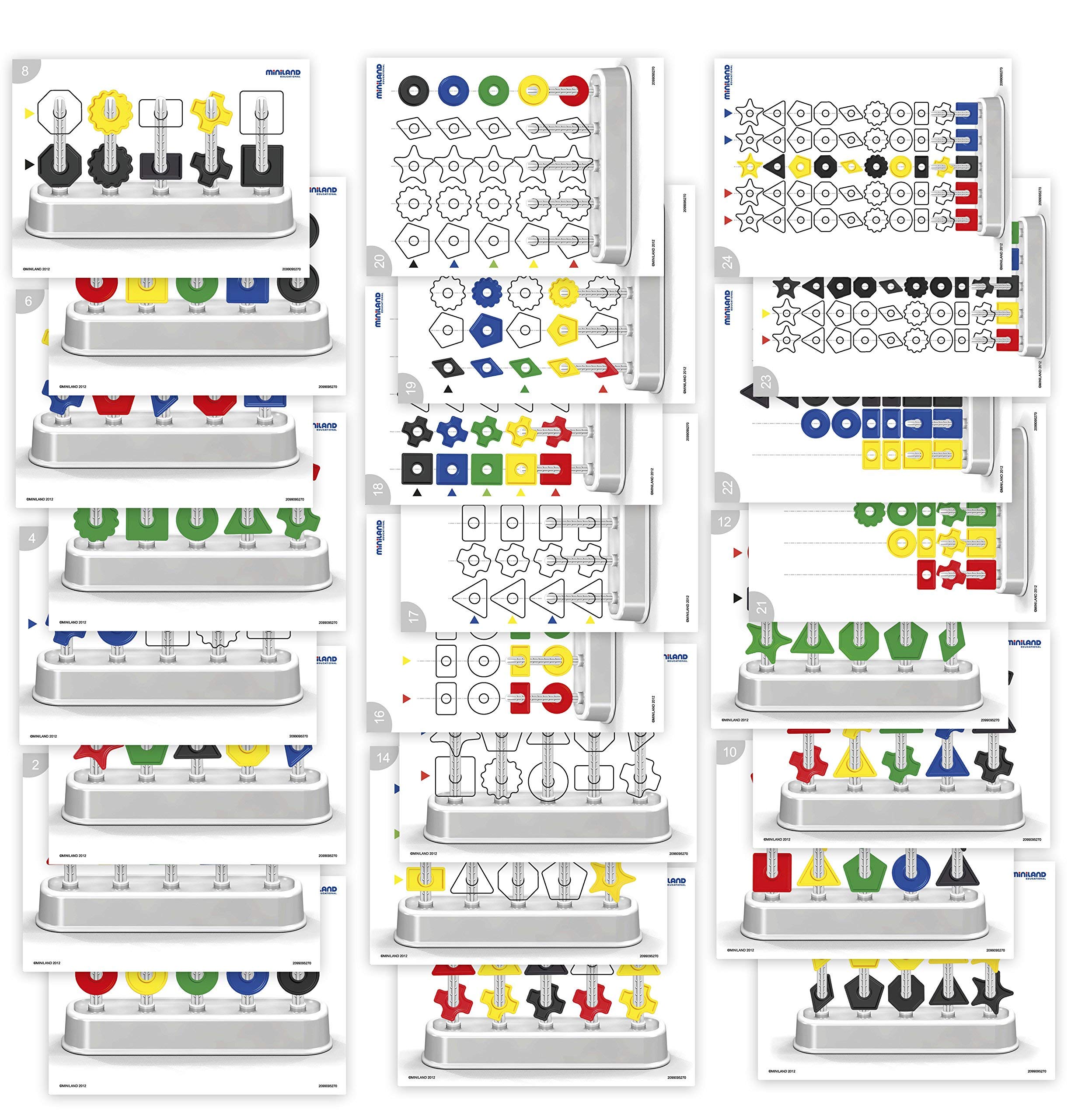 Miniland 95270 Abacolor Shapes Steckspiel 100 Formen Koffer