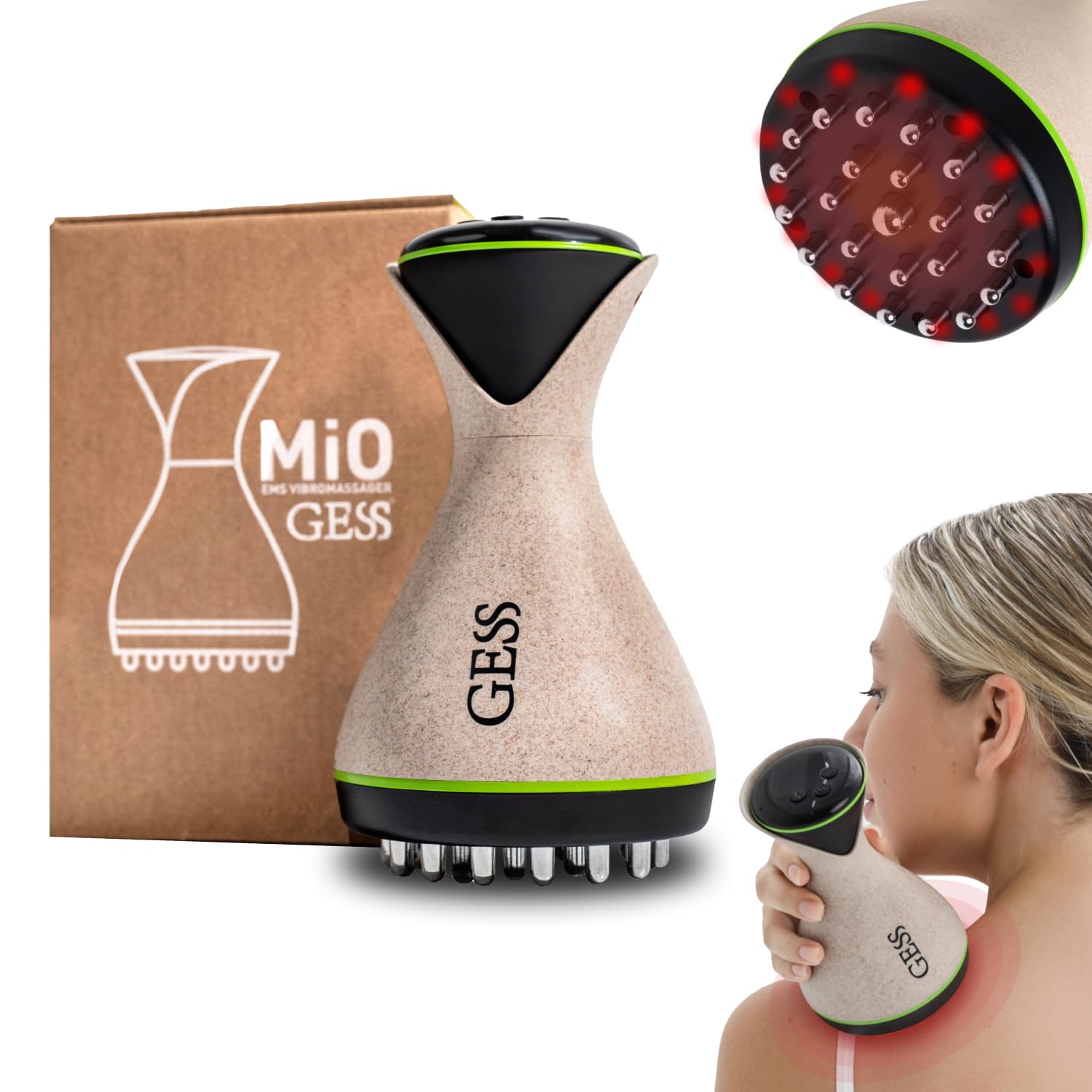 GESS 3in1 Anti-Cellulite Massagegerät EMS mit Infrarot und Vibration