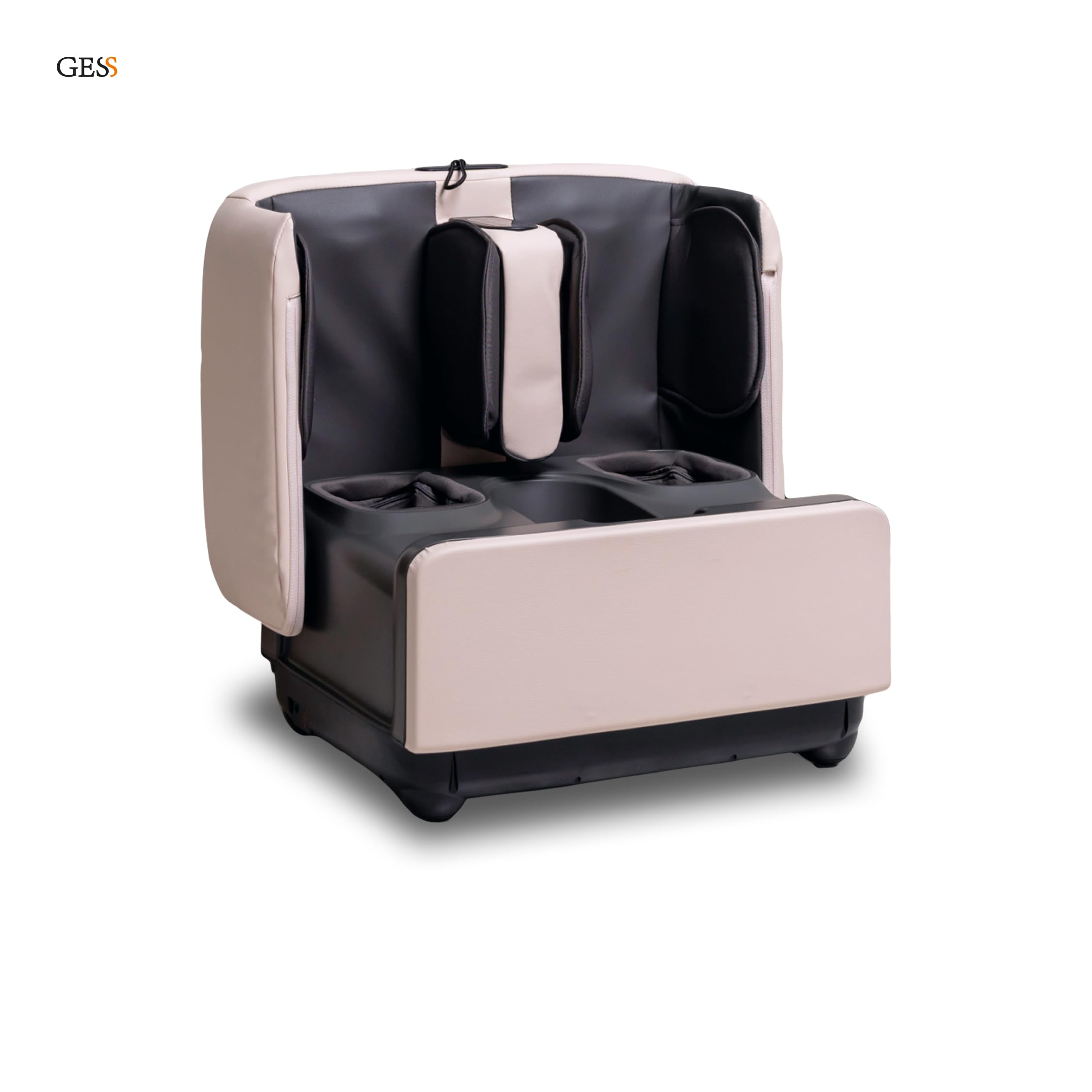 GESS PUF 3-in-1 Fußmassagegerät Shiatsu Wärme Beige