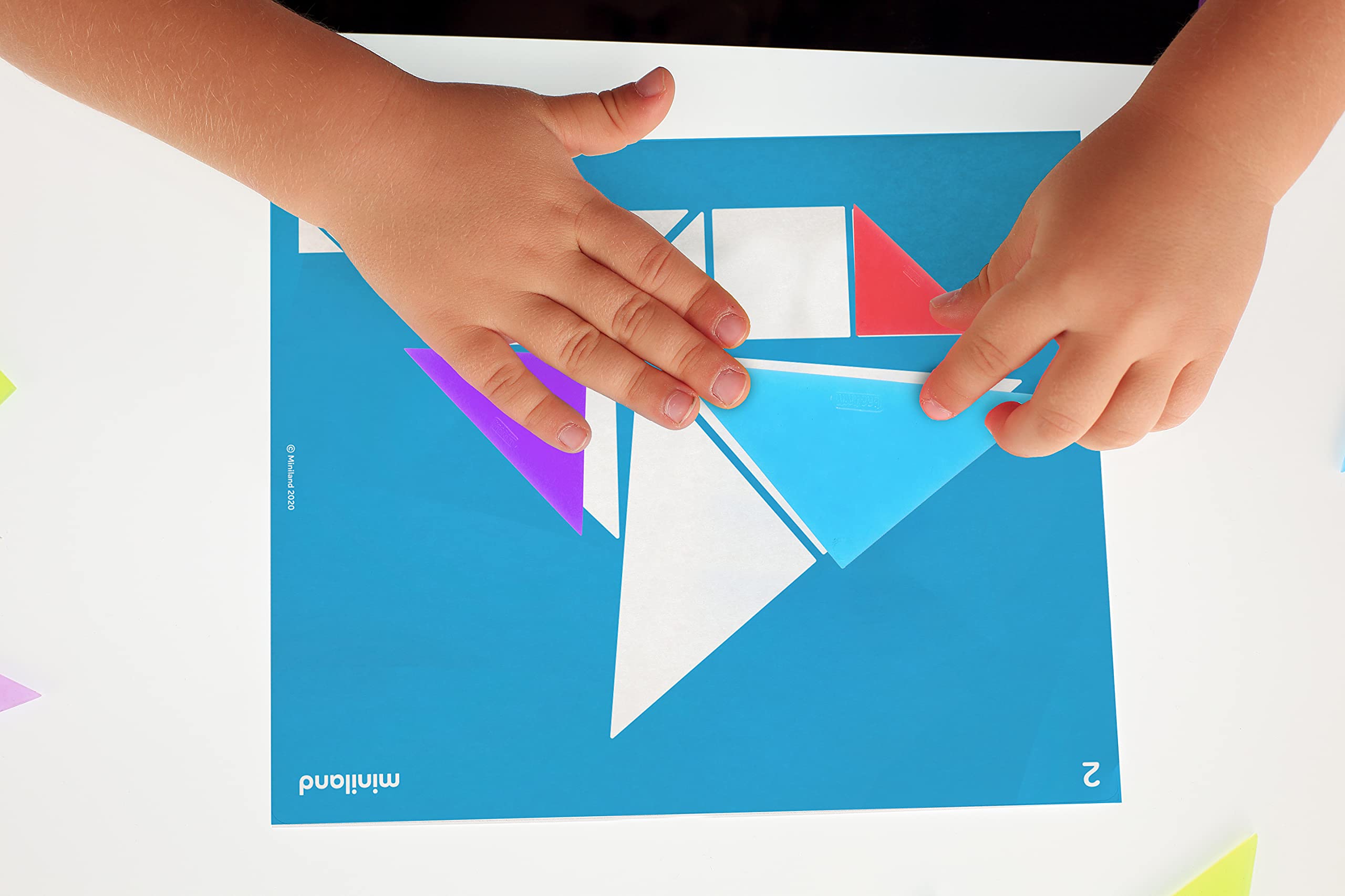 Miniland Translucent Tangram Tangramspiel 4er Set Leuchttisch
