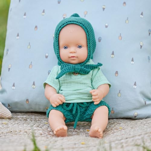 Miniland Dolls Babypuppe Junge 32cm Vinyl mit Geschenkbox