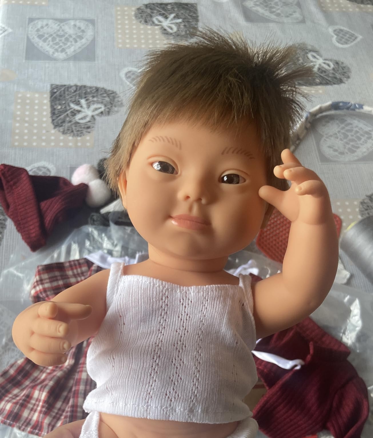 Miniland Dolls 31170 Babypuppe 38cm Junge Down Syndrom