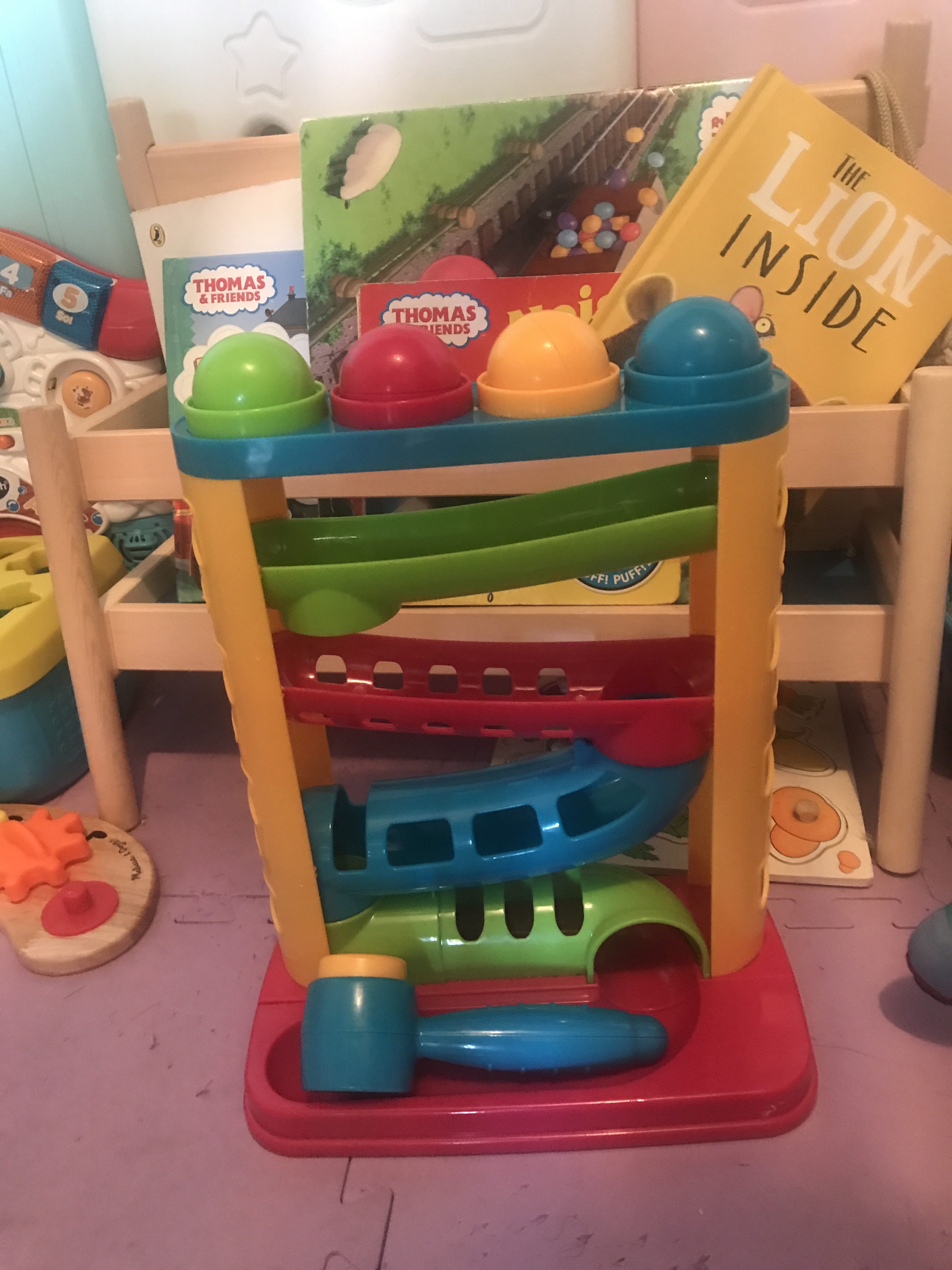 Miniland 97282 Toboggan Ball Kugelbahn Hammerspiel Kugeln