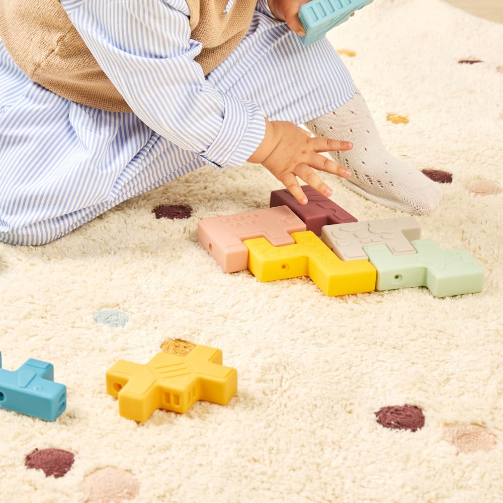 Miniland Soft Animal Blocks Steckpuzzle 10-tlg ab 18 M.