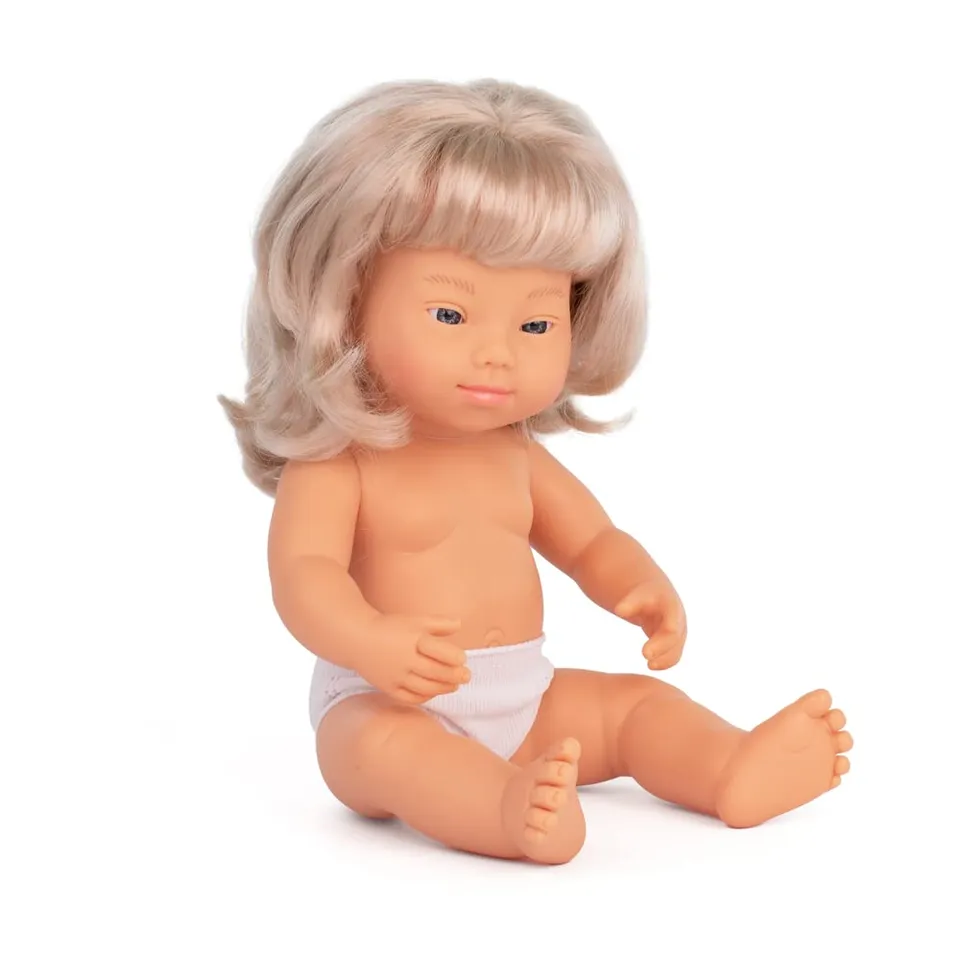 Miniland Dolls 31234 Babypuppe Mädchen 38 cm Down Syndrom