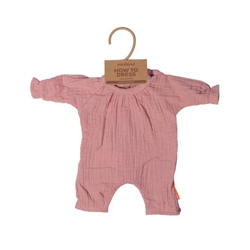Miniland Puppenkleidung 32cm Pyjama mit Mütze rosa Puppenpyjama