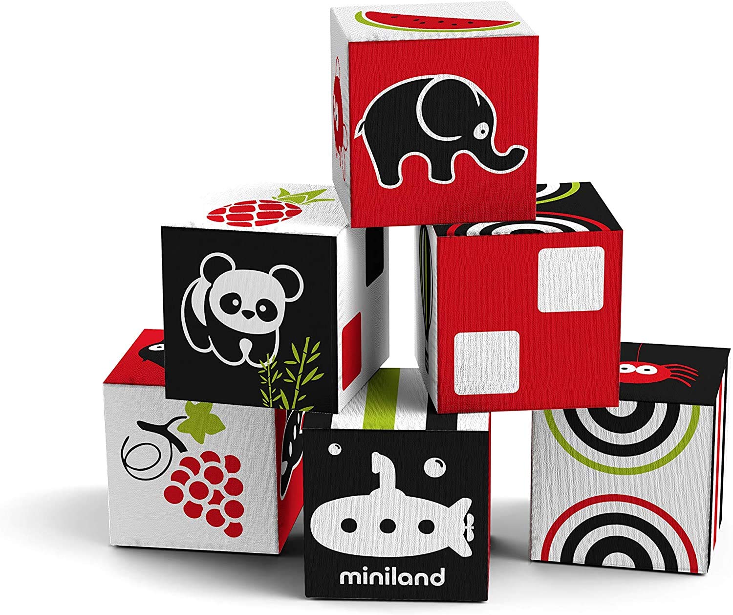 Miniland First Senses Würfel Set 6 Baby 7cm