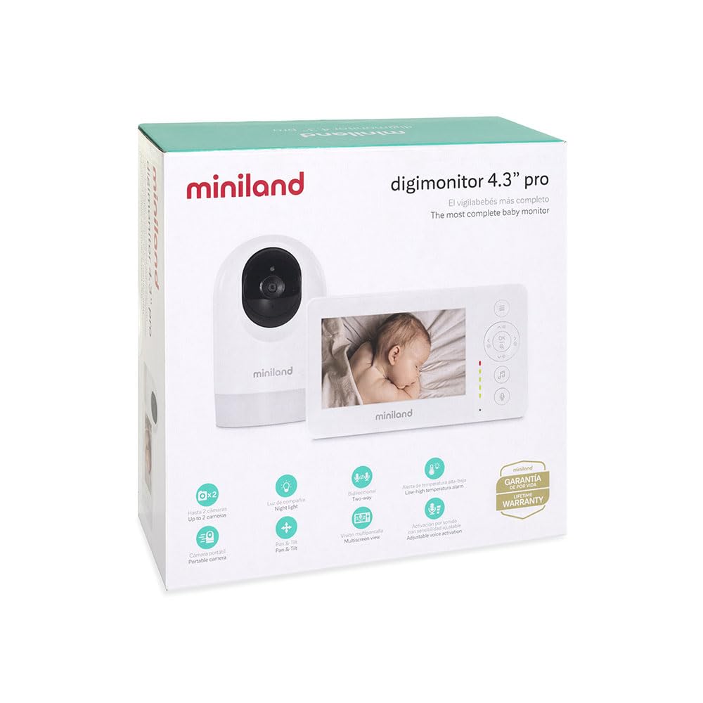 Miniland Digimonitor 4,3 Pro Babyphone mit 360° Kamera