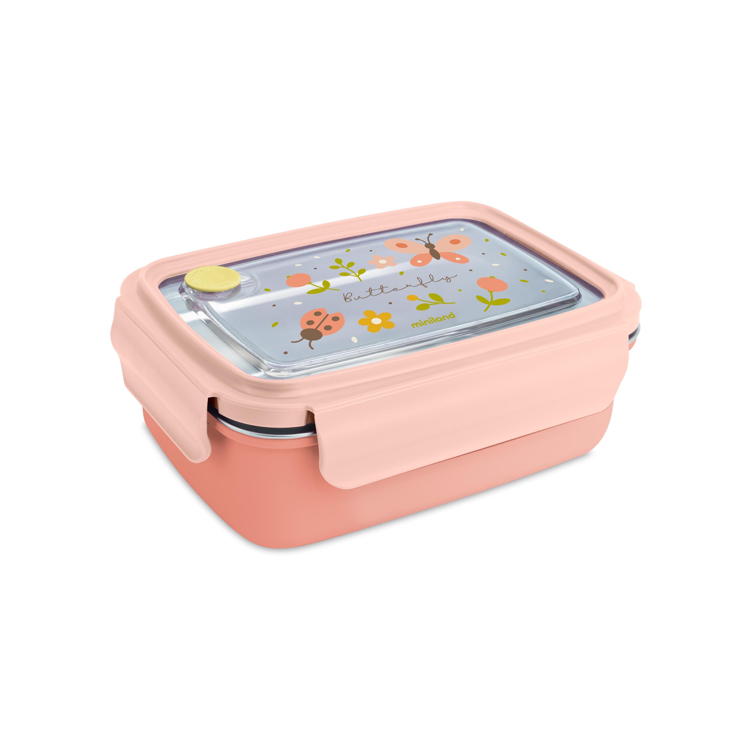 Miniland Steel Lunchbox Butterfly Brotdose 800 ml Edelstahl