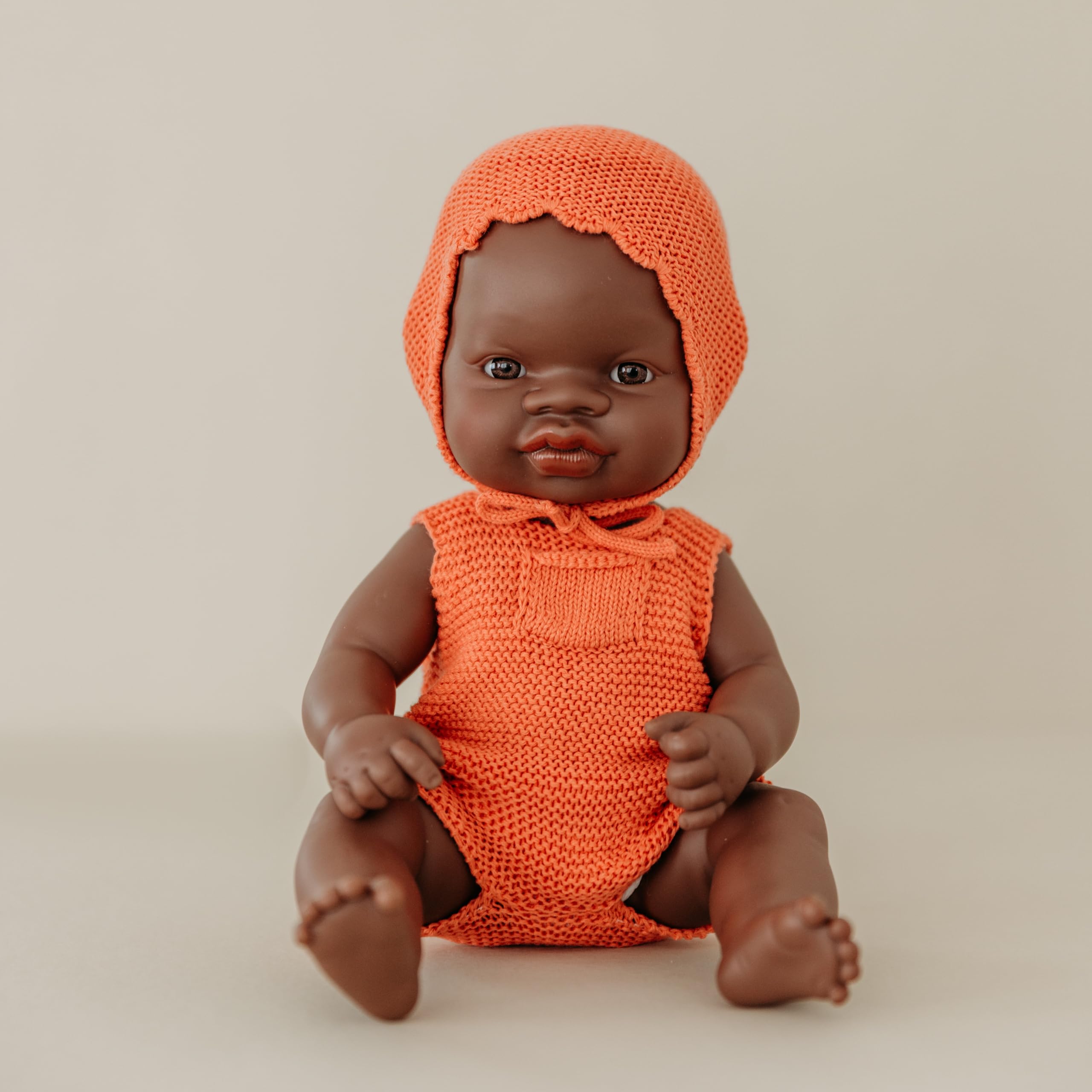 Miniland 31034 Babypuppe Afrikanisches Mädchen 32 cm