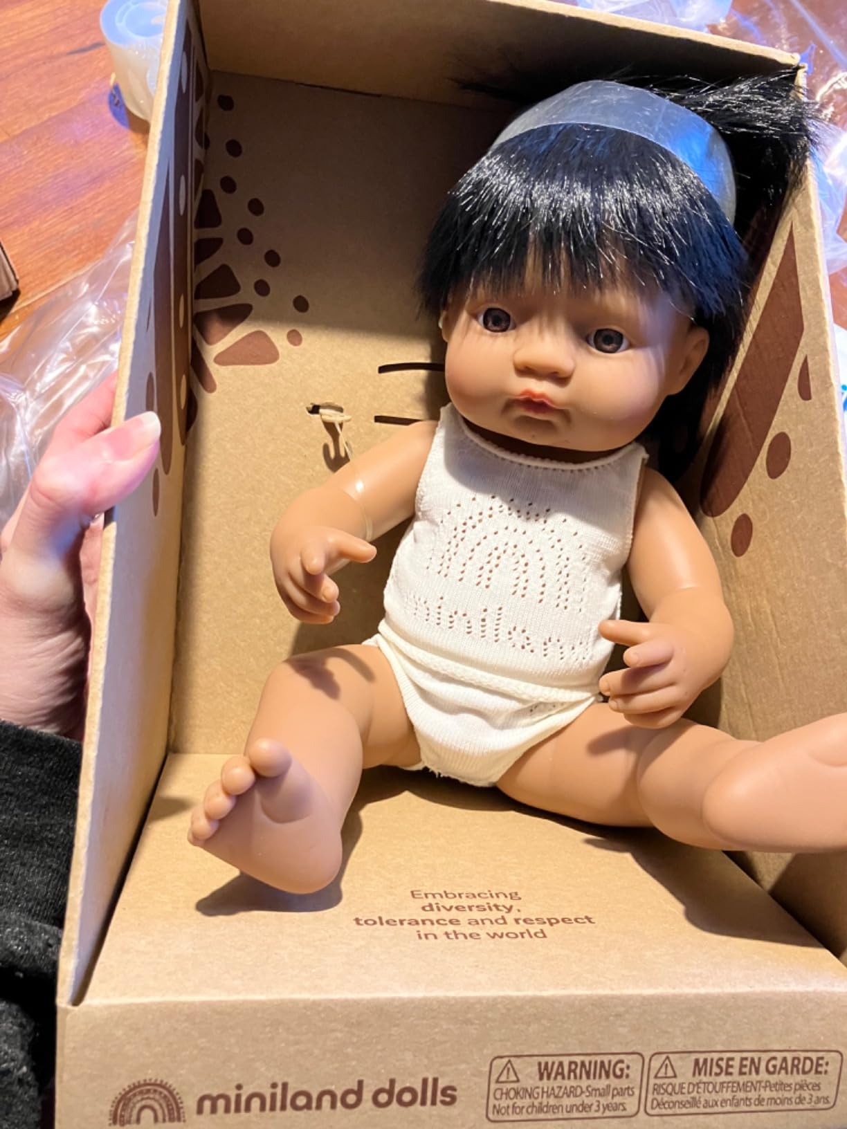 Miniland Puppe Südamerikanischer Junge 38cm Hörgerät