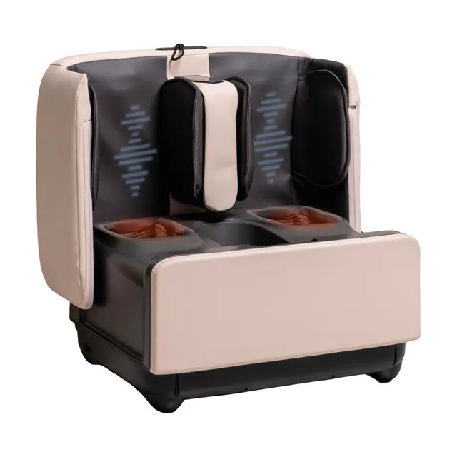GESS PUF 3-in-1 Fußmassagegerät Shiatsu Wärme Beige