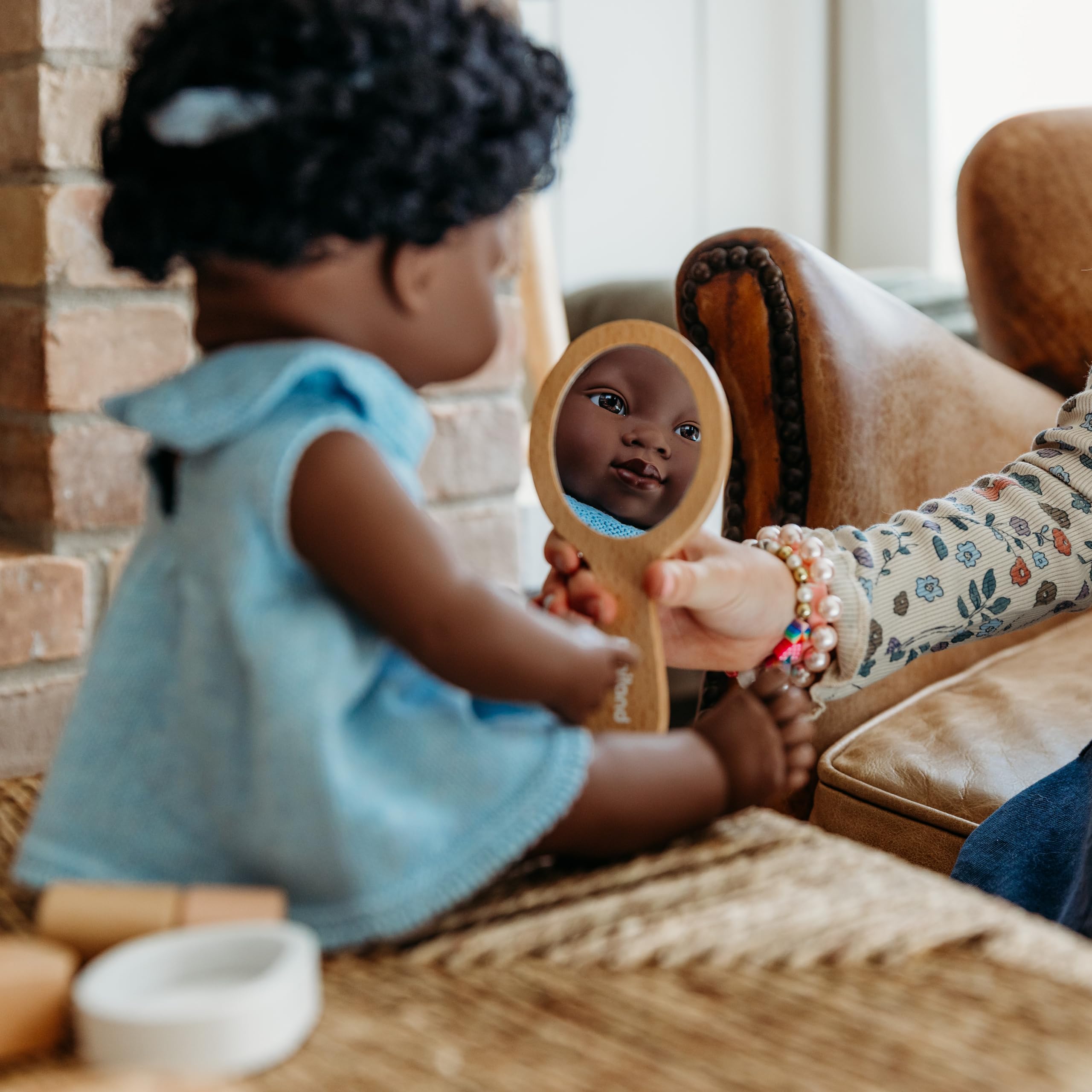 Miniland Babypuppe afrikanisches Mädchen 38cm Vinyl
