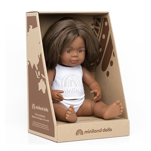 Miniland Babypuppe Mädchen 38 cm Vinyl australisch