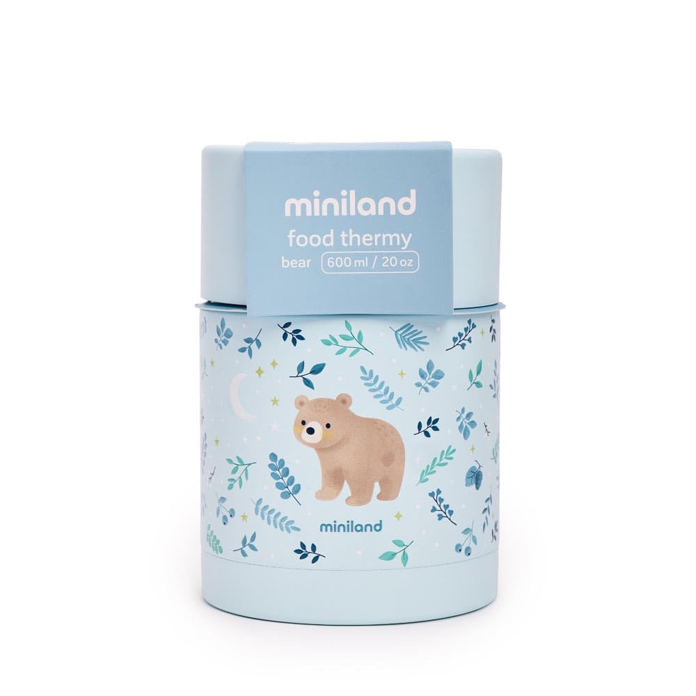 Miniland Thermy Speisebehälter 600 ml Edelstahl Blau Bear