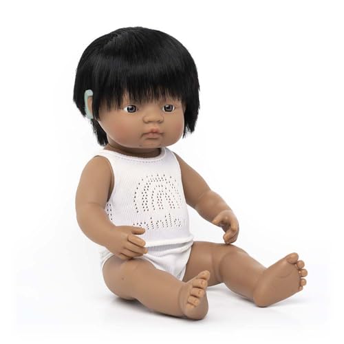 Miniland Puppe Südamerikanischer Junge 38cm Hörgerät