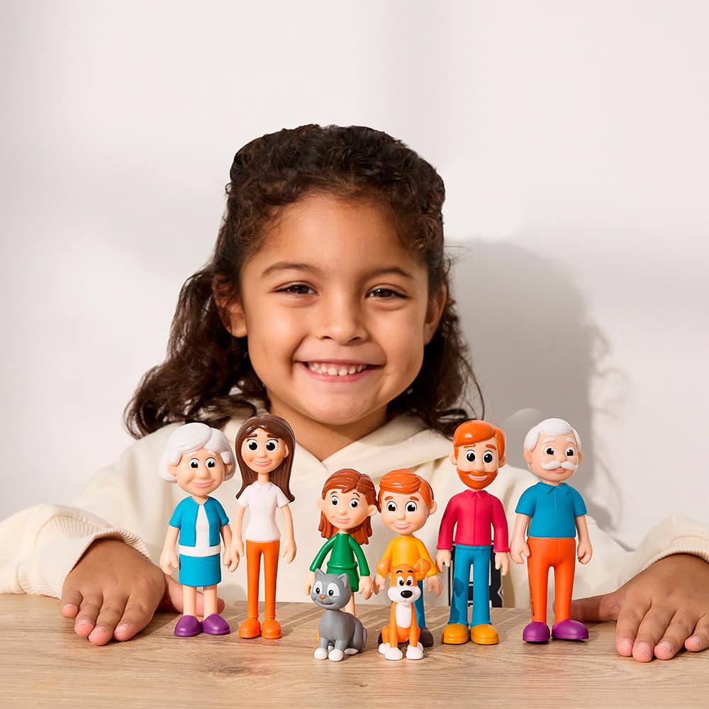 Miniland SEL Familie helle Haut Figuren-Set 8-teilig