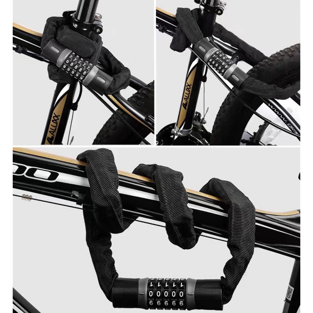 smartEC Fahrradschlösser Kettenschloss 120 cm Schlüssel