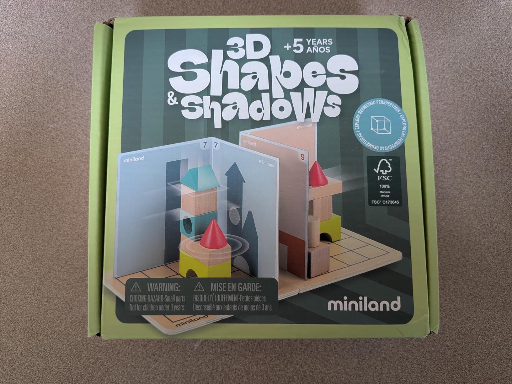 Miniland Shapes & Shadows Lernspiel 3D 12 Herausforderungen