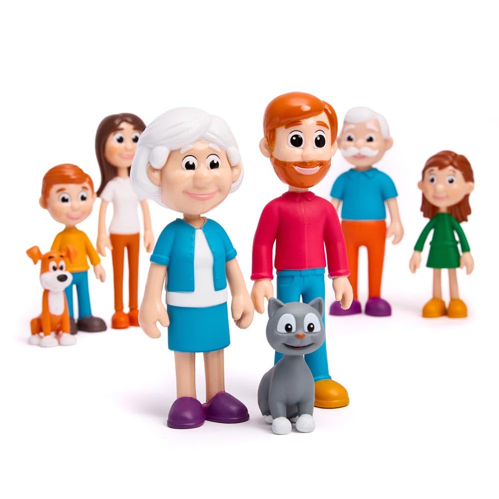 Miniland SEL Familie helle Haut Figuren-Set 8-teilig