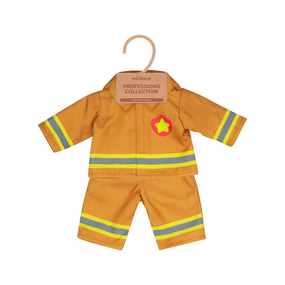 Miniland Dolls Puppenkleidung Feuerwehrmann 38 cm Rollenspiel