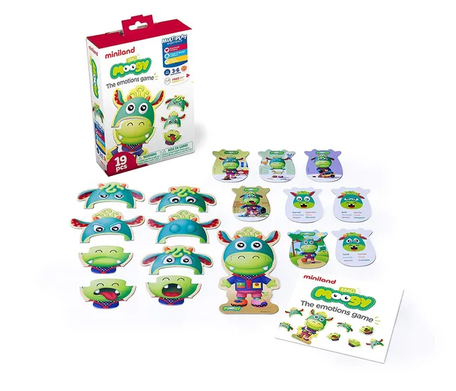 Miniland Emo Moogy 96280 Emotionen-Spiel 11 Teile 18,5cm lernen