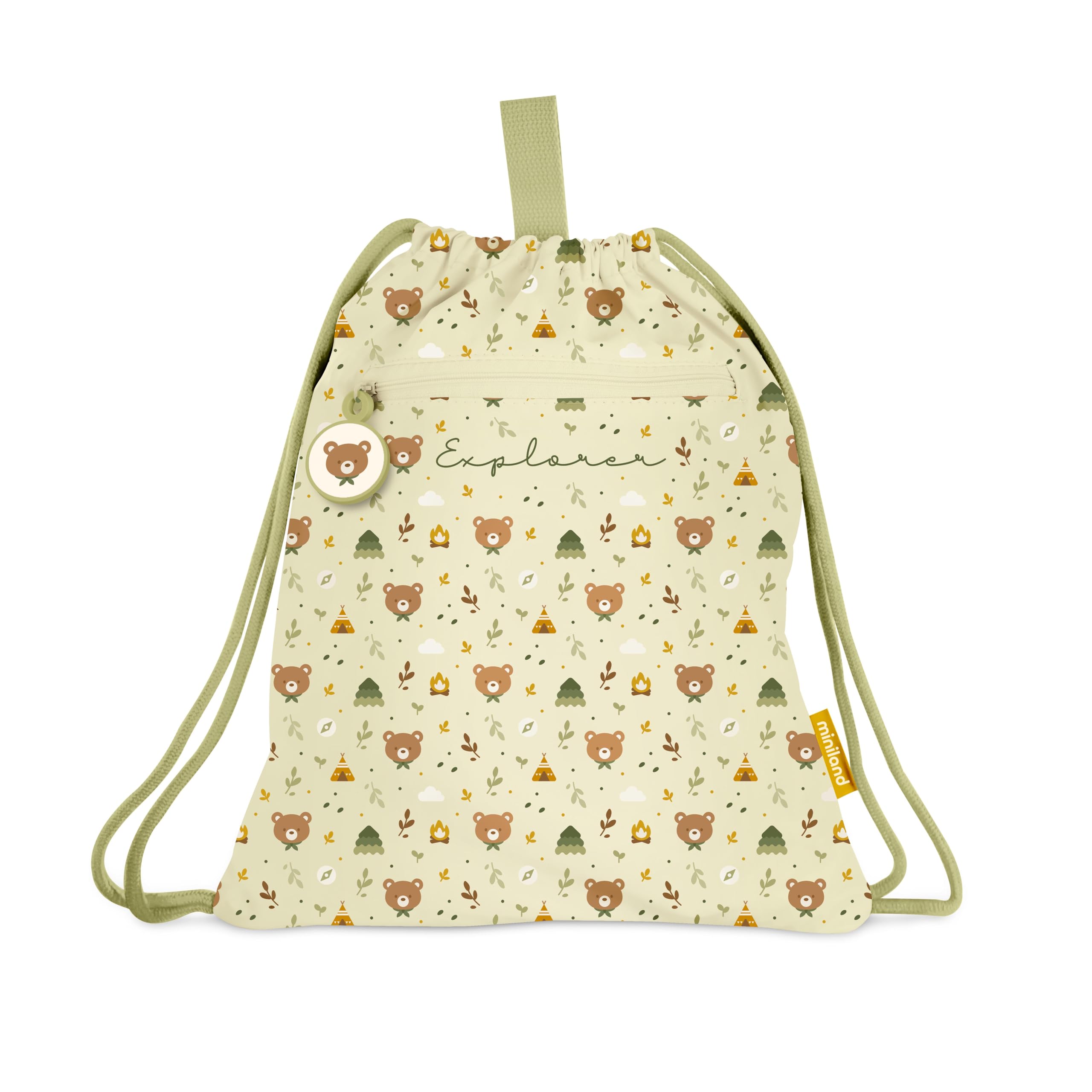Miniland Kiddie Sack Explorer Turnbeutel wasserdicht mit Kordelzug