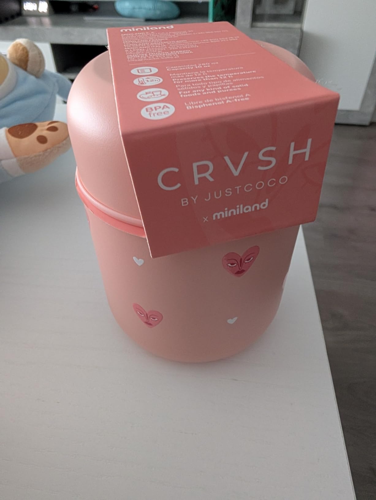 Miniland CRVSH Thermoskanne 280 ml Edelstahl 24h warm kalt