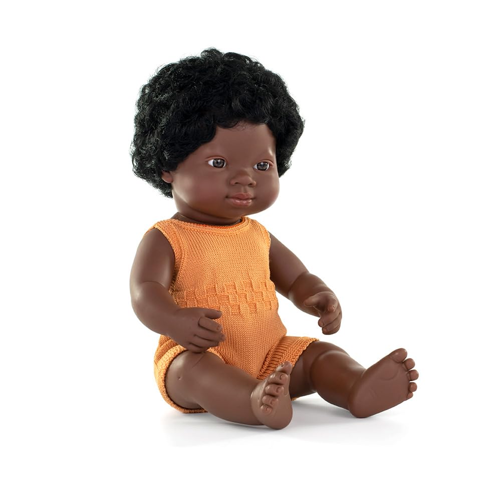 Miniland Dolls Babypuppe afrikanisch 38cm Colourful