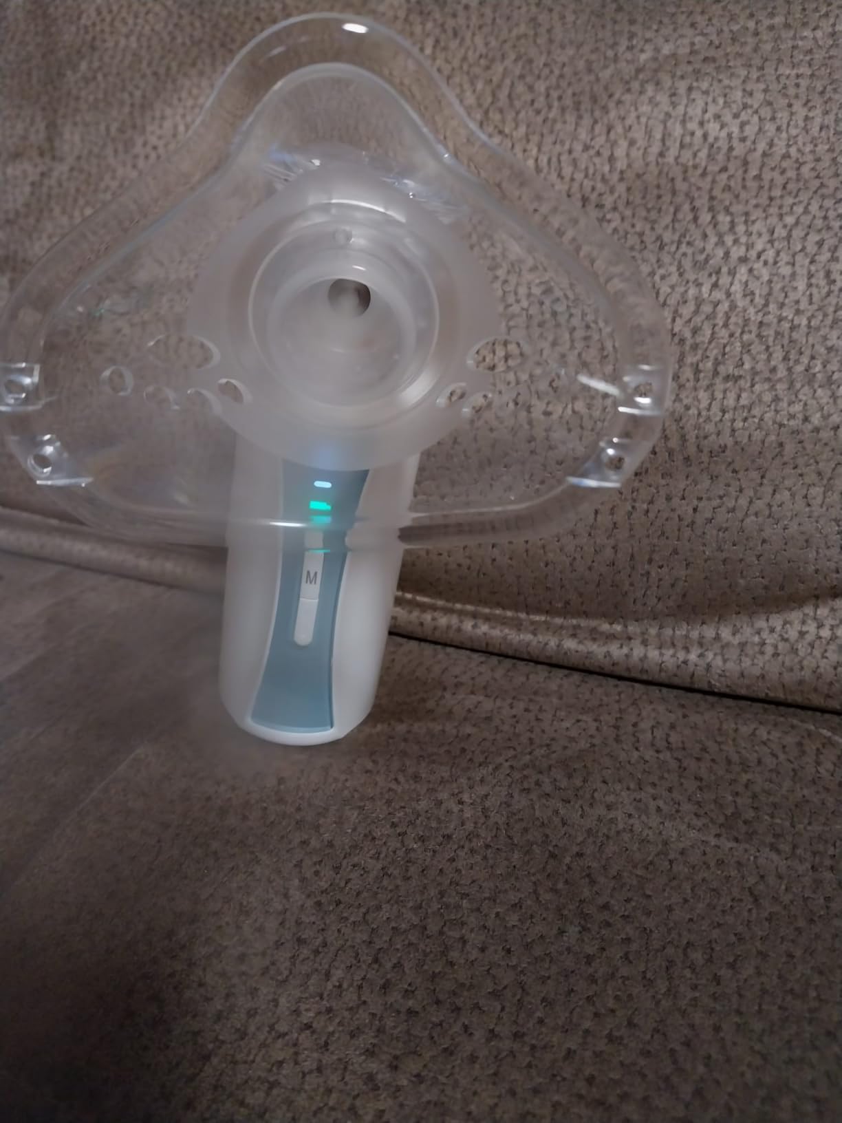 NIKYPJ Inhaler Inhalator USB blau-weiß Mesh-Vernebler 1-5 µm