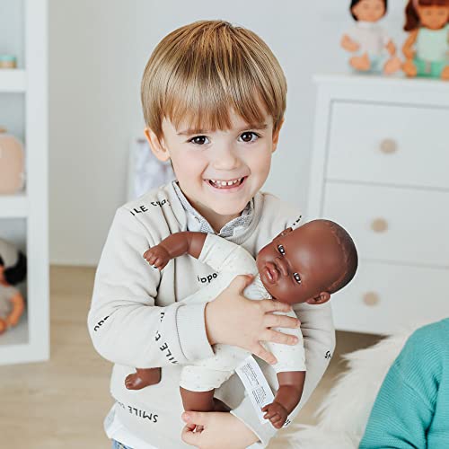 Miniland Babypuppe 40cm afrikanisch weicher Stoffkörper Vanilleduft