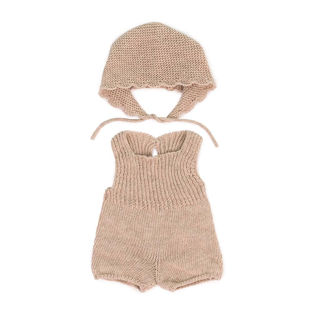Miniland Strick-Set Puppenkleidung 40 cm beige eco