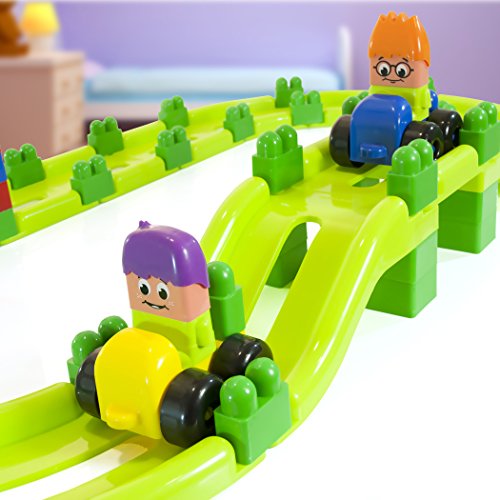 Miniland Super Blocks Racing 32345 Bauklötze 70 Teile Fahrbahn