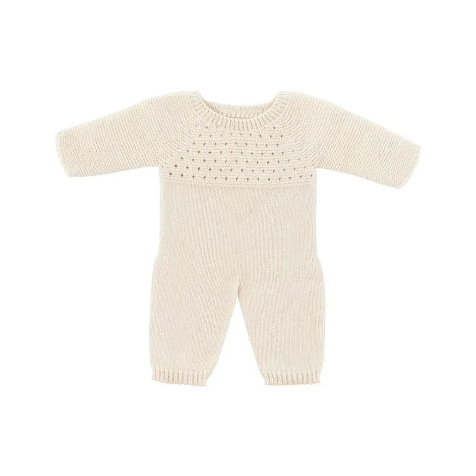 Miniland Dolls Strickpyjama beige für 40 cm Puppen Recycling
