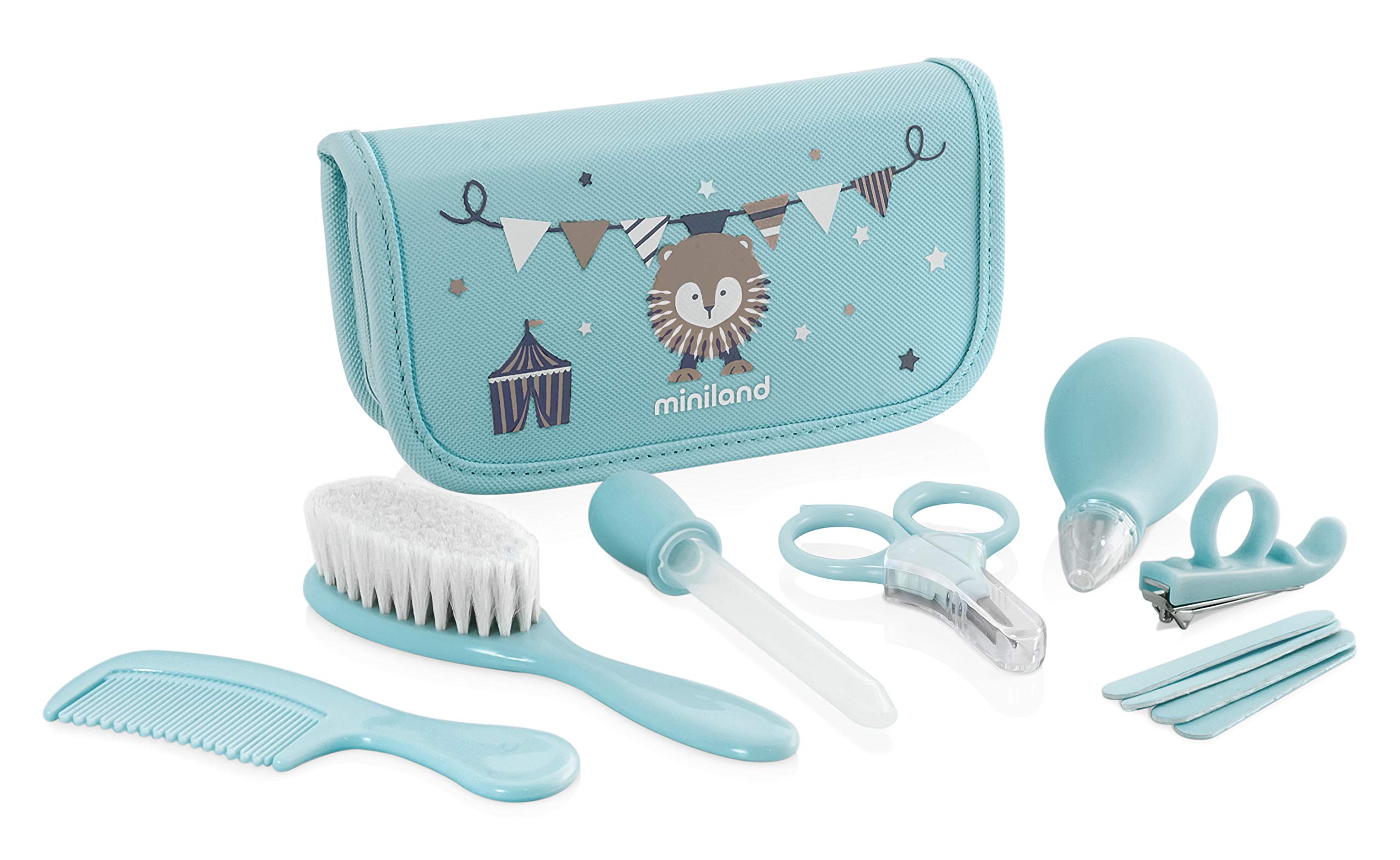 Miniland Baby Care Kit Pflegeset Blau 7-teilig Unterwegs