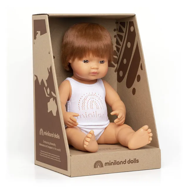 Miniland Babypuppe rothaariger Junge 38cm 31149