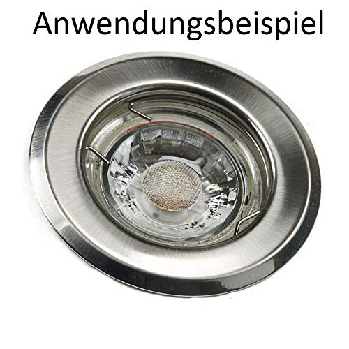 feinlux LED Einbaurahmen Einbaustrahler chrom rund 10er Set GU10